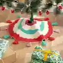 Cubre Árbol Navideño de Algodón Bordado Boucle 60 cm Casaideas
