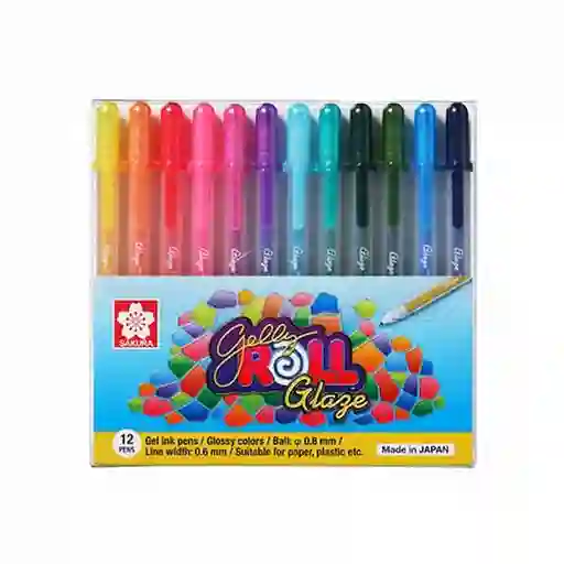 Sakura Bolígrafo de Gel Gelly Roll Glaze 12 Colores