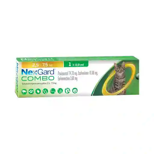 Nexgard Antiparasitario Interno Externo Gato Pipeta 2.5-7.5 Kg