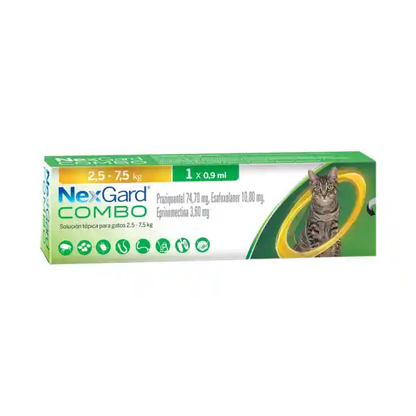 Nexgard Antiparasitario Interno Externo Gato Pipeta 2.5-7.5 Kg