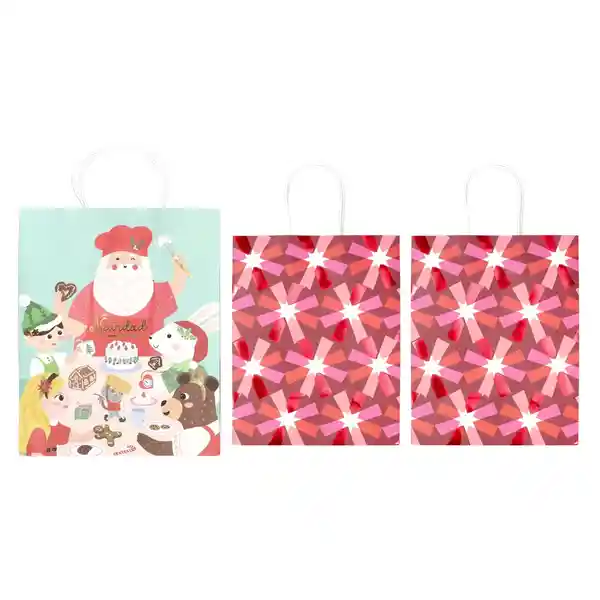 Set de Bolsa Papel Para Regalo Casaideas