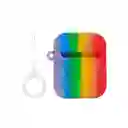 Estuche Protector Airpods Color Blocking Rainbow Miniso