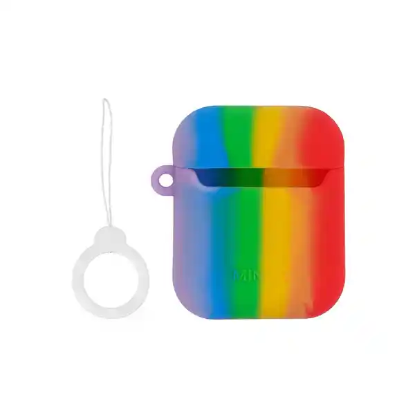 Estuche Protector Airpods Color Blocking Rainbow Miniso