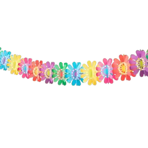 Banderin de Papel Con Flores Casaideas