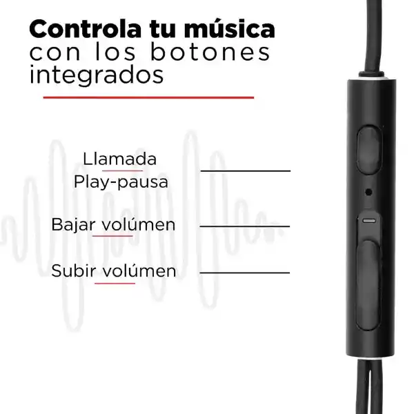 Miniso Audífonos de Cable Negro 1318