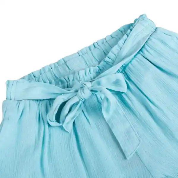 Short Niña Turquesa Pillín Talla 6 A