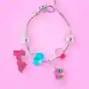 Bricolaje Pulsera Metálica Rosa Miniso