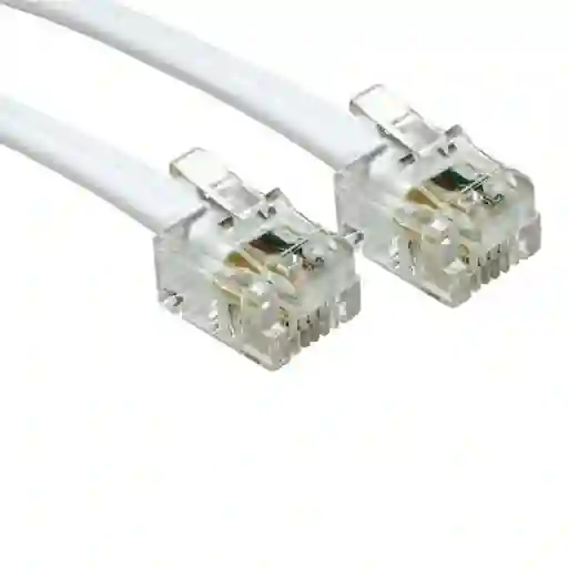 Macrotel Cable Para Teléfono Plano Blanco 5 m