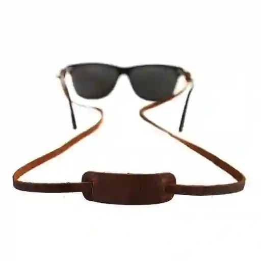 Strap de Cuero Cafe Lentes Delgado Ajustable Con Etiqueta