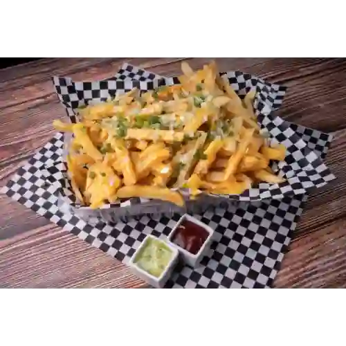 Papas Fritas con Queso Cheddar