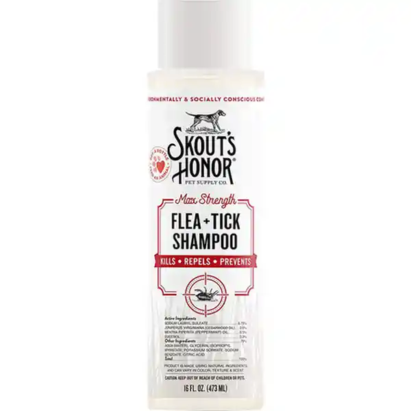 Skouts Honor Shampoo Para Perro Anti Pulgas y Garrapatas