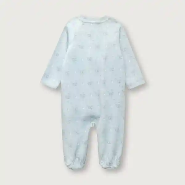 Pijama Osito Con Cierre de Niño Celeste Talla 6M Opaline