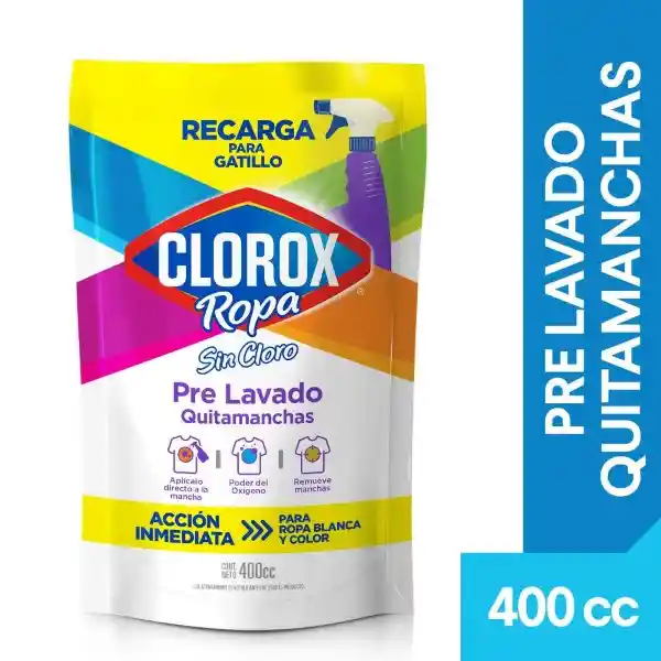Clorox Ropa Pre Lavado Quitamanchas (TRIGGER) 500 ml