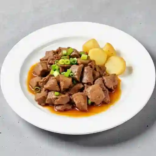 Carne mongoliana con papas
