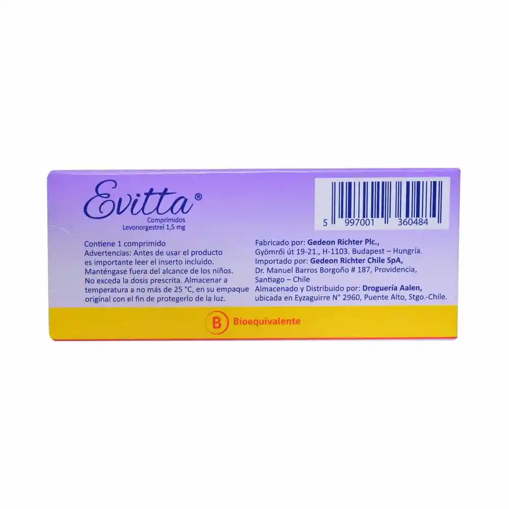 Evitta Levonogestrel 1.5 Mg