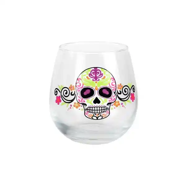 Vaso Vidrio Día de Muertos