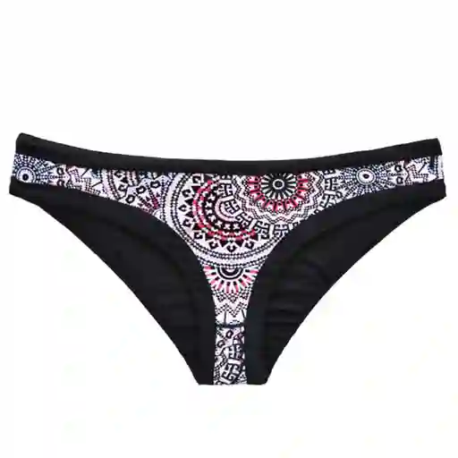 Bikini Calzón Clásico Estampado Negro Talla M Samia