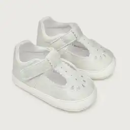 Zapatillas Reina Velcro de Niña Bebé Blanco Talla 16 Opaline