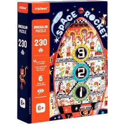 Mideer Puzzle Irregular 230 Piezas Space Rocket