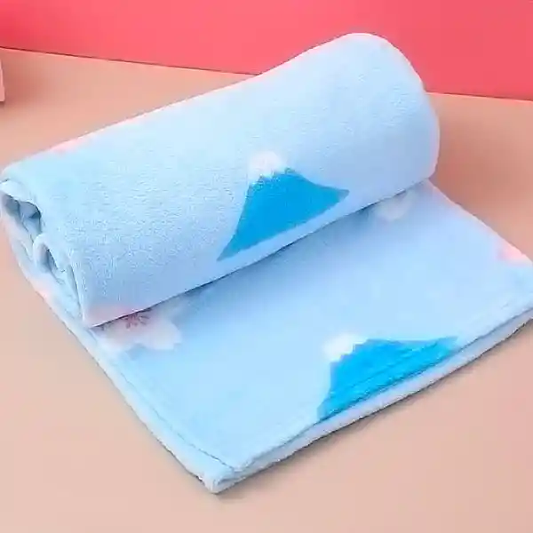 Manta Con Estampado Azul 100 x 90 Miniso