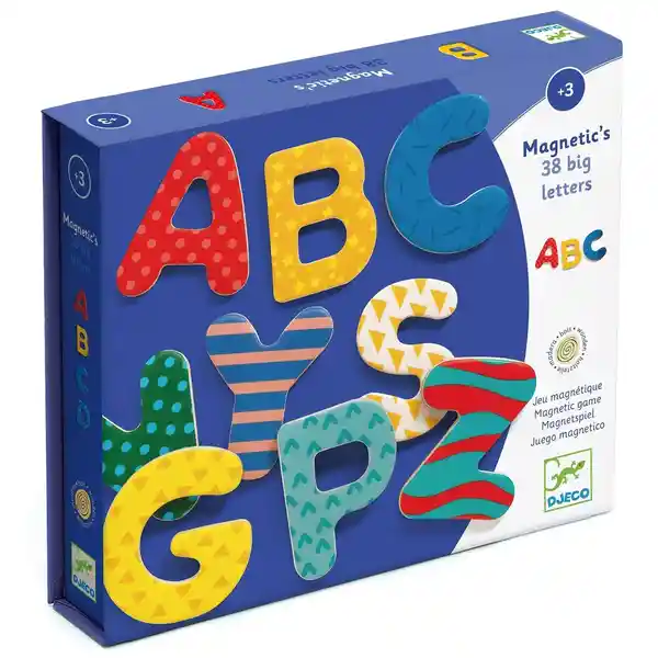 Djeco Juego Didáctico Madera Magnético 38 Letras