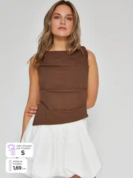 Index Polera e S/25 Mujer Café S IPO0258