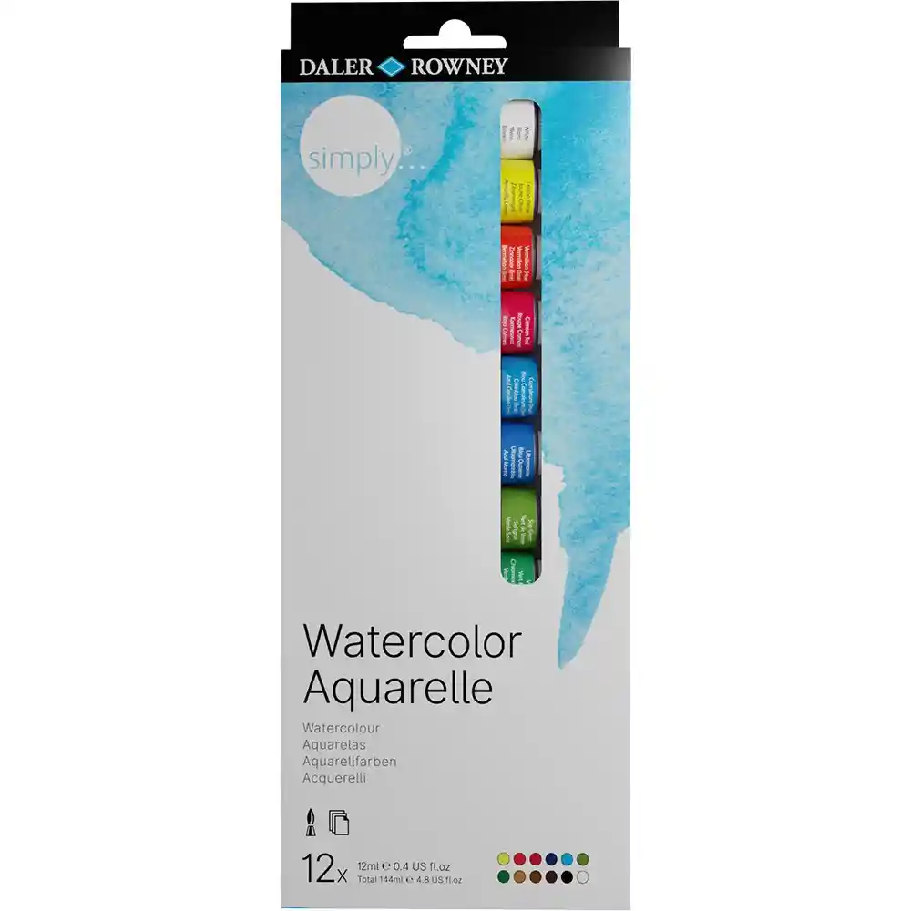 Set Aquarella 12 Col Daler Rowney