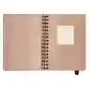 Libreta Forrada Con PU 120 Hojas Con Líneas Café Casaideas