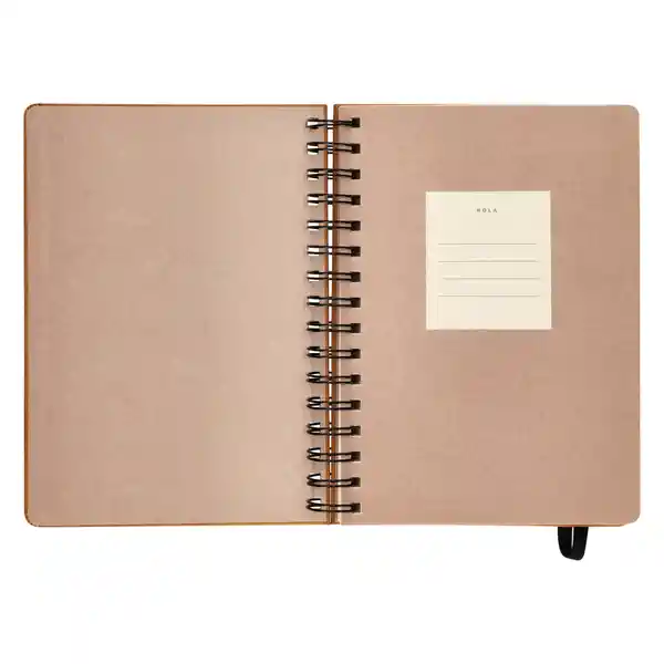 Libreta Forrada Con PU 120 Hojas Con Líneas Café Casaideas