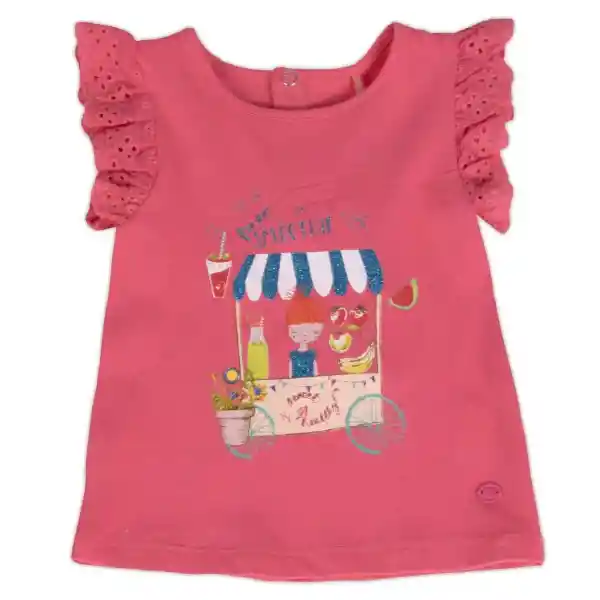 Polera Bebé Niña Fucsia Talla 9 M Pillín