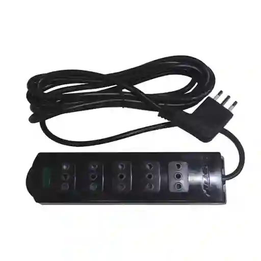 Alargador Mec Múltiple 2P t 250V 10A 2000W Negro 3 m