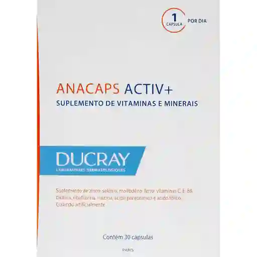 Ducray Anacaps Suplemento Dietario Activ + en Cápsulas 