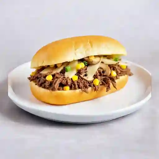 Sándwich Mechado y Café Sabor