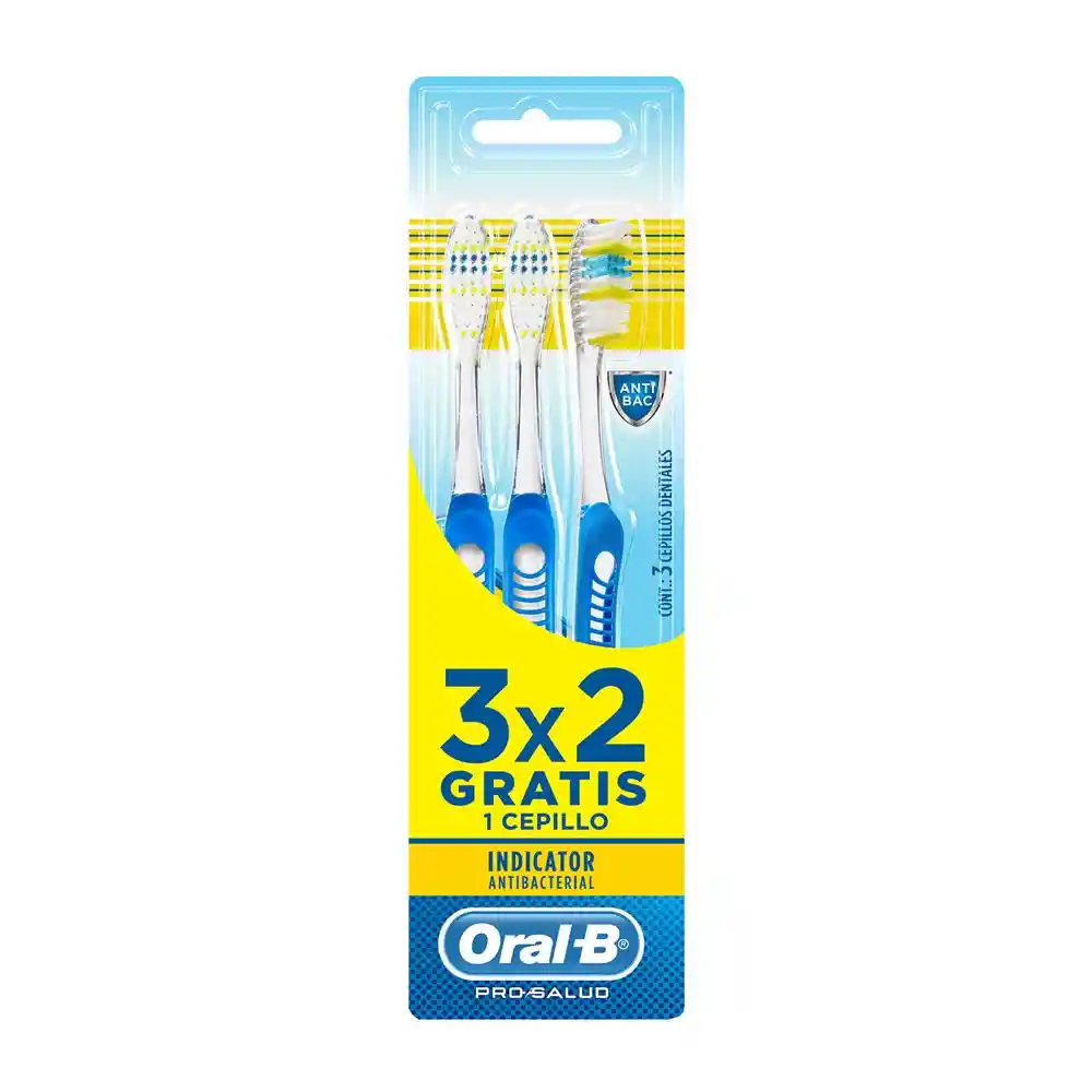 Oral-B Cepillos Dentales Pro-Salud Indicator Antibacterial