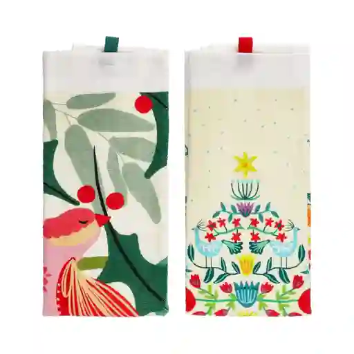 Set Paño de Cocina Navideño Estampado 38 x 63.5 cm Casaideas