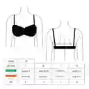 Bikini Tiras Removibles Strapless Color Negro Talla M Samia