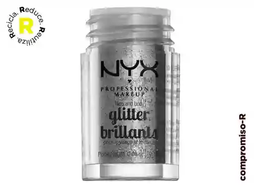 Nyx Professional Makeup Glitter Face Body Silver