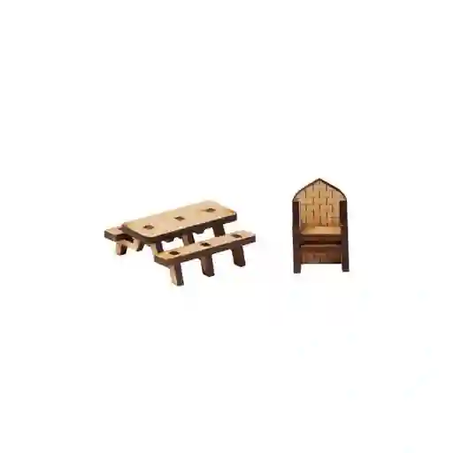 Maqueta Set Mueble Quincho + Mesa