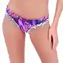 Bikini Calzón Colales Estampado Morado Talla L Samia