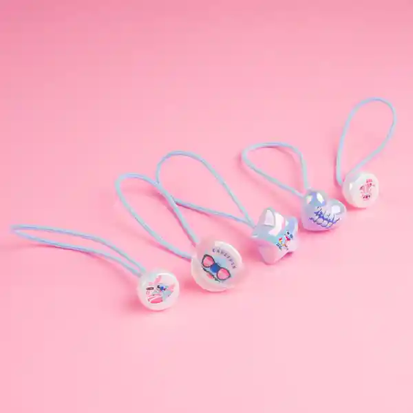 Set Ligas Para Cabello Azul Miniso