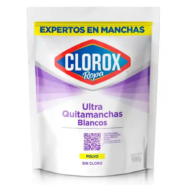 Clorox Ultra Quitamanchas en Polvo Ropa Blanca