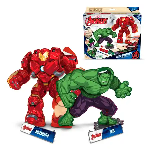 Avengers Figura Acción Wood Worx Marvel The Hulk V/S Hulkbuster