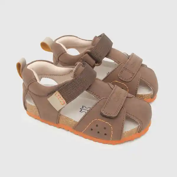 Sandalias Doble Ajuste de Niño Café Talla 24 Colloky