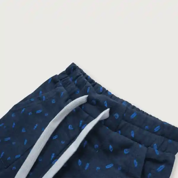 Short Buzo Esencial Niño Azul Talla 6M Opaline