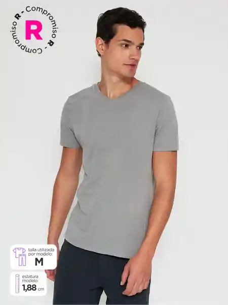Barbados Polera Manga Corta Paul Gris M SS25
