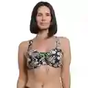 Bikini Copa C-D Blanda Estampado Amarillo Talla 50 Samia