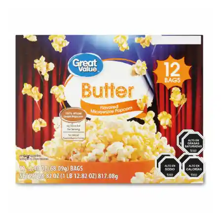 Great Value Maíz Popcorn Mantequilla