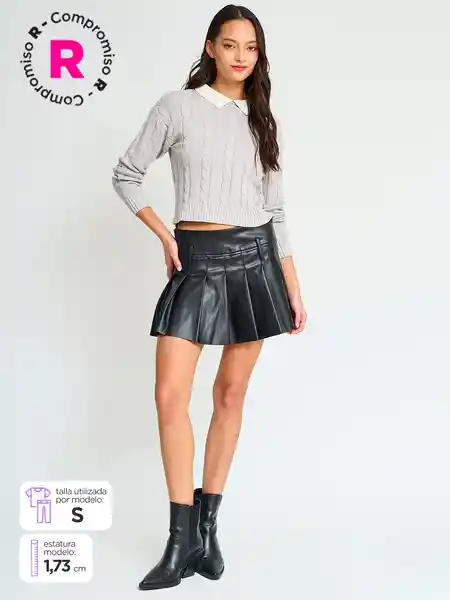 Index Suéter Manga Larga Berkley Color Gris Claro S S25