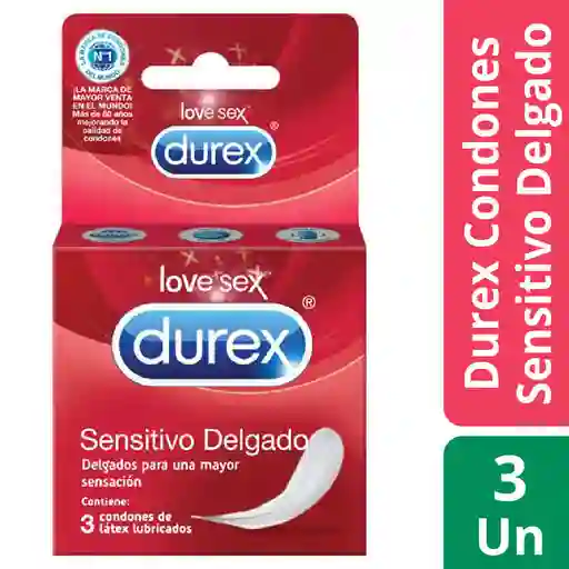Durex Preservativos - Condones Sensitivo Delgado 3 unidades