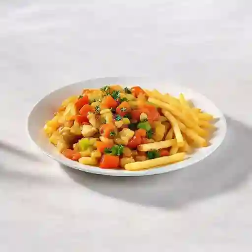 Chapsui De Ave Con Papas Fritas + 6u Wantan